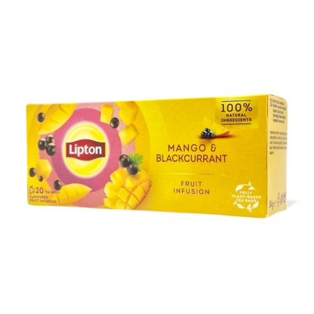 Herbata Lipton MANGO i CZARNA PORZECZKA 20 torebek